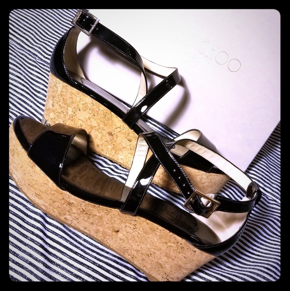 BRAND NEW JIMMY CHOO Platform Patent Leather